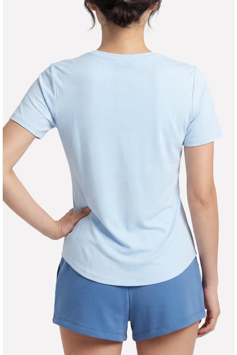 GoWalk® Luxe Rib T-Shirt, Alternate, color, RAIN BLUE
