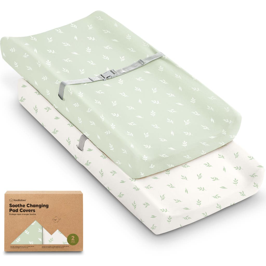 Keababies 2-pack Soothe Changing Pad Covers In Green