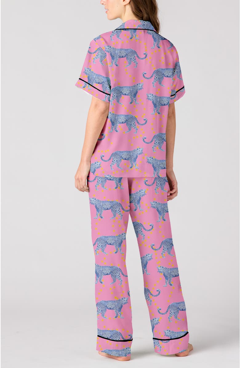 Katie Kime Cosmic Cheetah Pant Set, Alternate, color, Pink