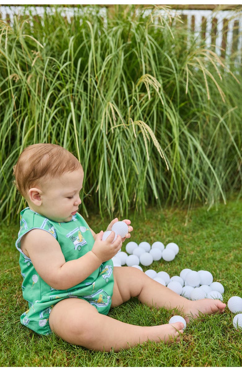 Little English Printed Round Neck Bubble, Alternate, color, Paws On Par