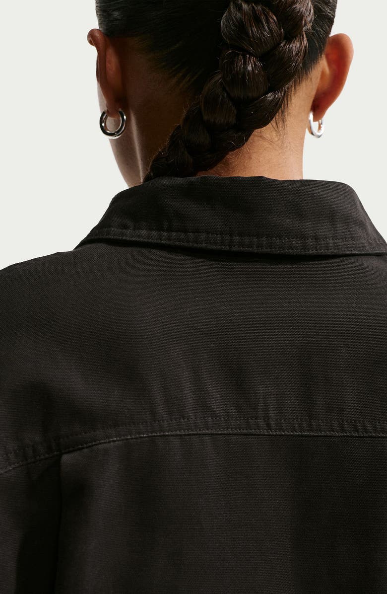 Nike Oversize Cotton Barn Jacket, Alternate, color, Black/ Black