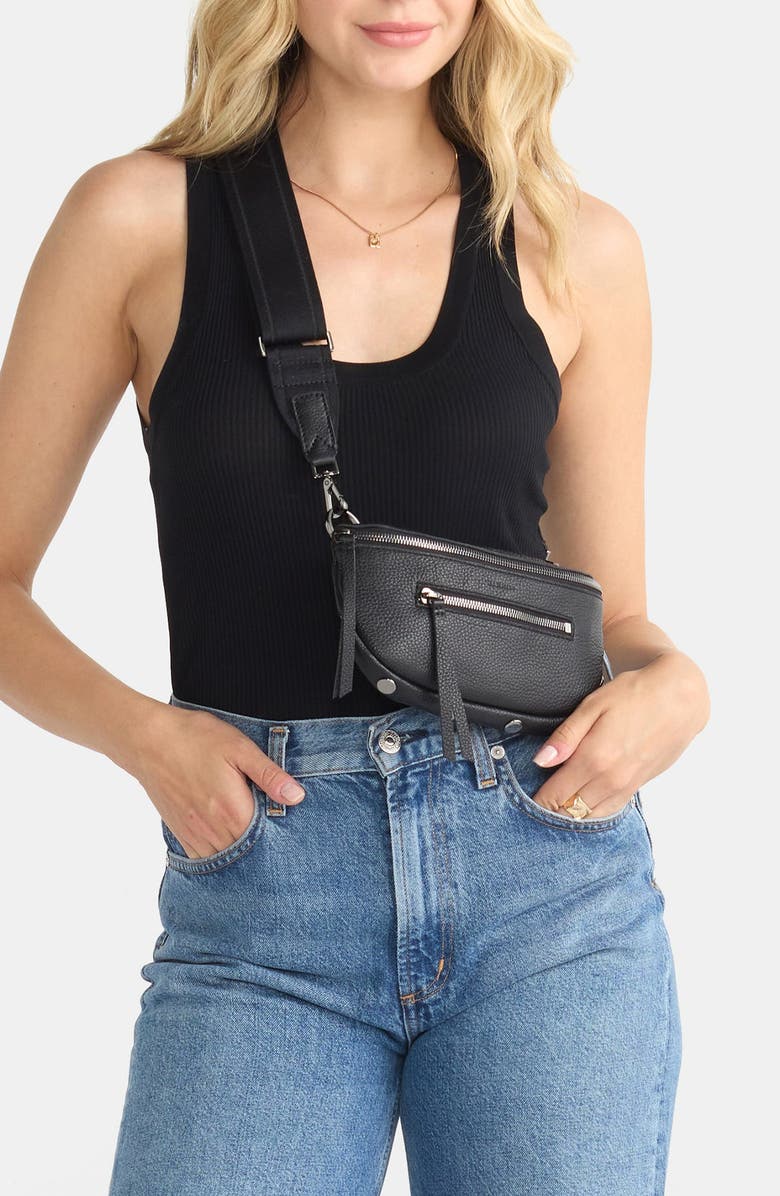 HAMMITT Charles Crossbody Bag, Alternate, color, Black/ Gunmetal