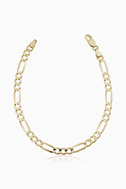 14K Yellow Gold Florentine Figaro Bold Bracelet