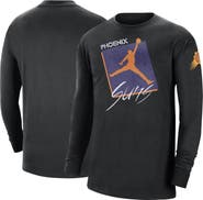 Jordan Brand Men's Jordan Brand Black Phoenix Suns Courtside Max 90 Vintage Wash Statement Edition Long Sleeve T-Shirt