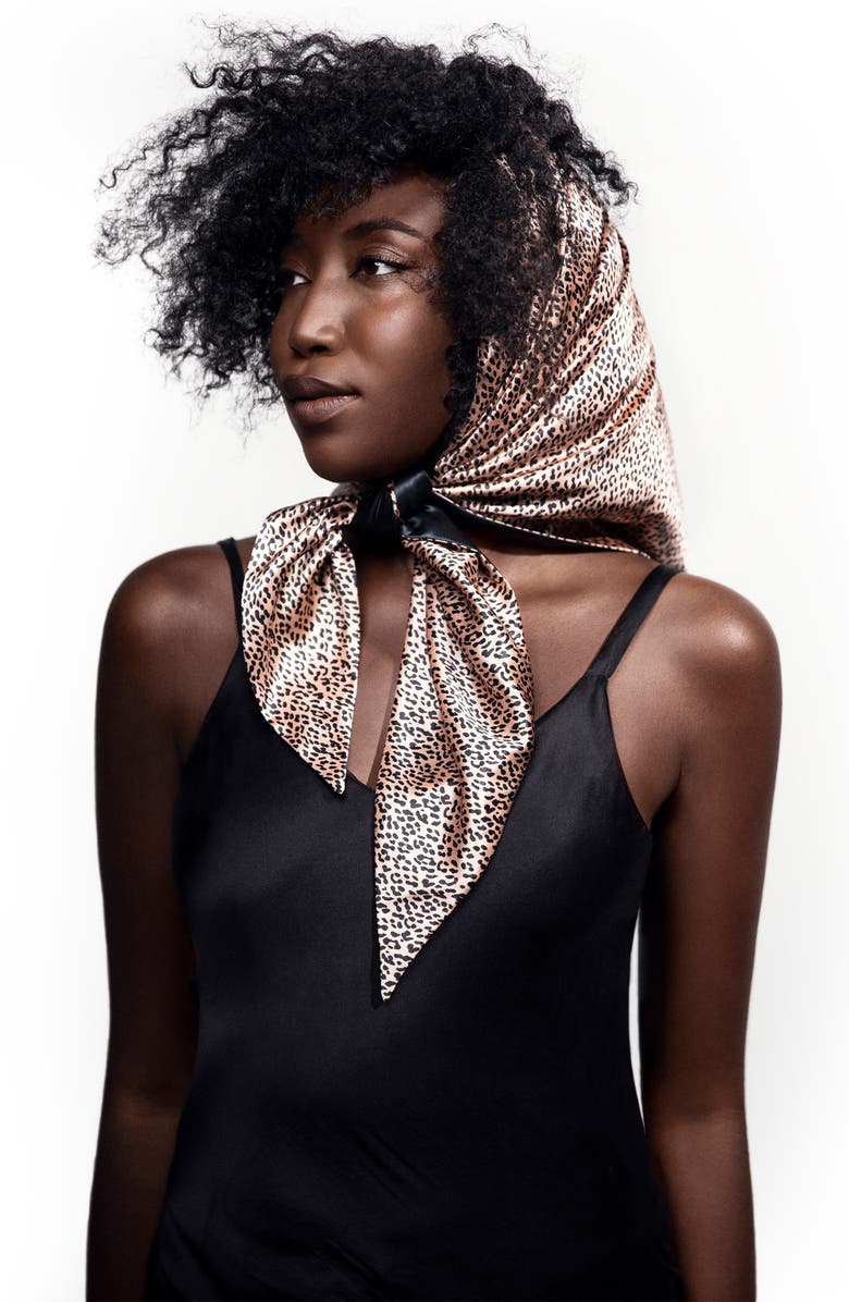 Wild Leopard Silk Hair Wrap