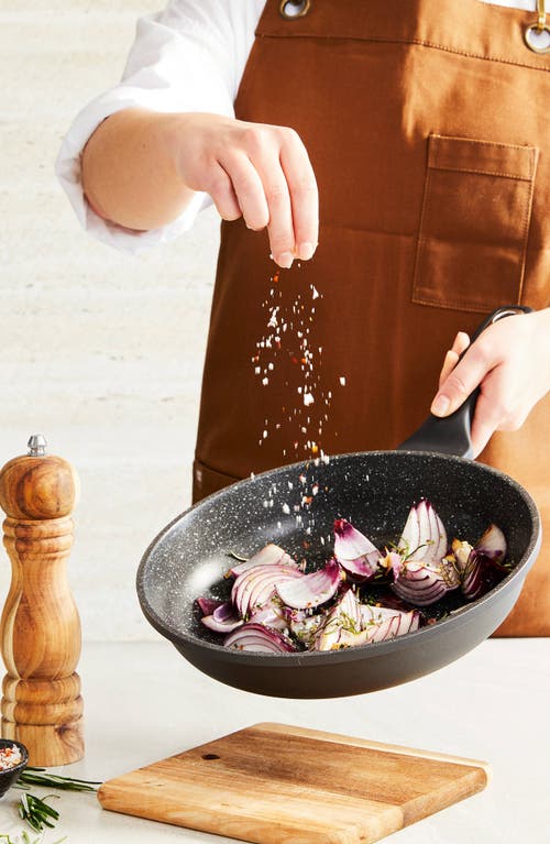 Cuisine::pro ® Granite Wok With Lid 5.1 Qt. In Black