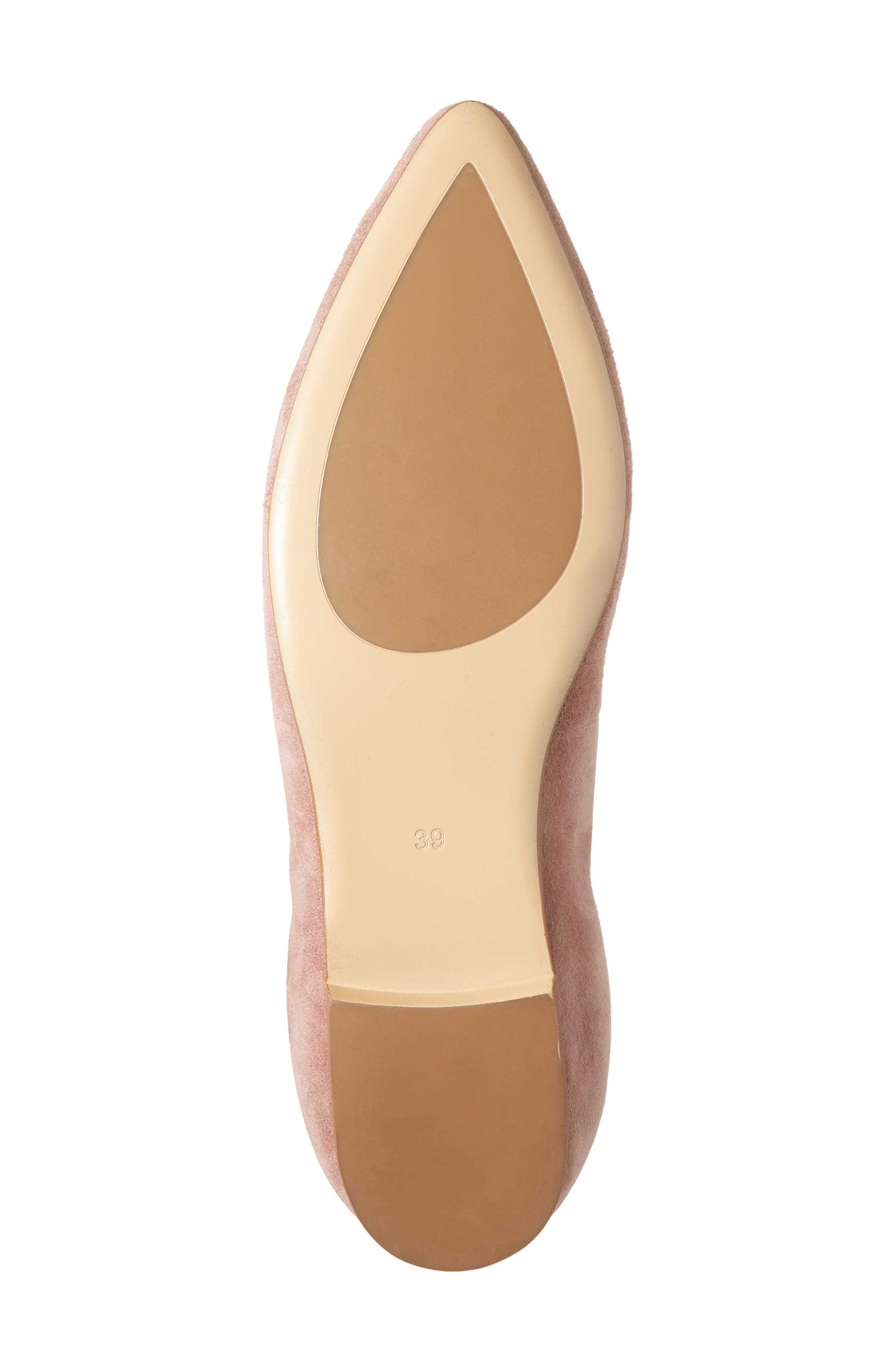 Mavis Pointed Toe Flat, Alternate, color, DARK PINK SUEDE