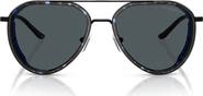 Emporio Armani 56mm Pilot Sunglasses