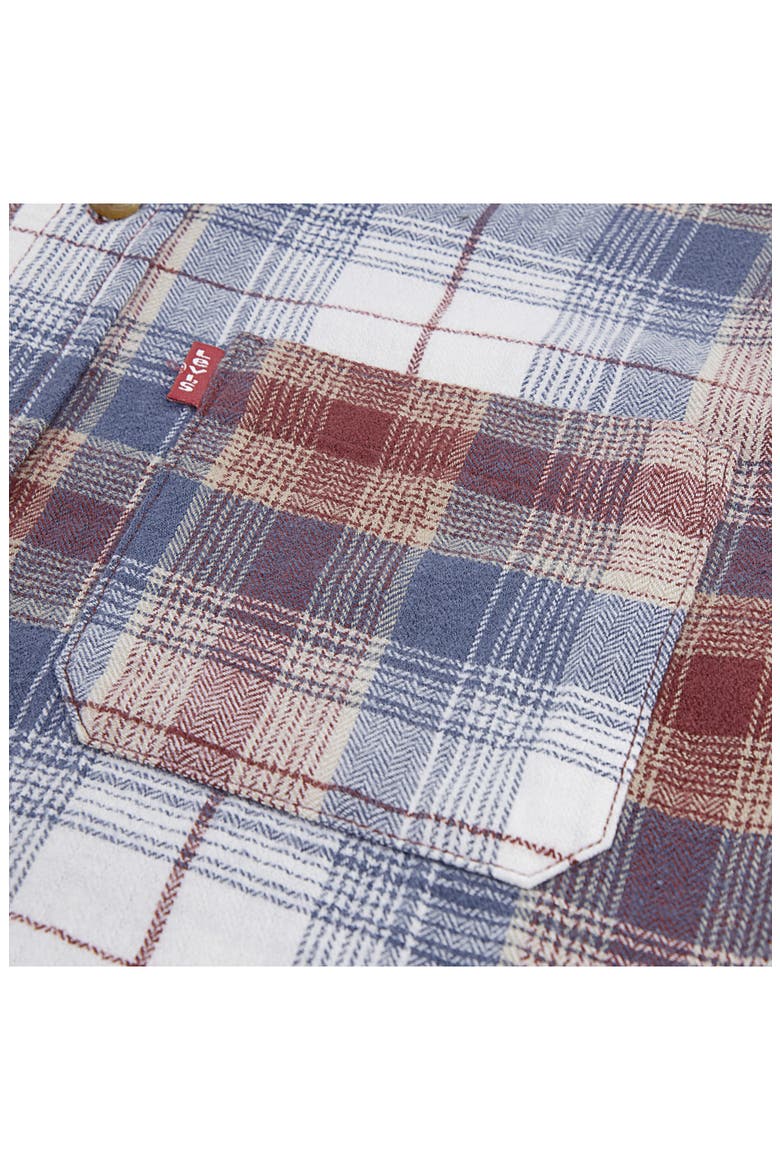 Kids' Plaid Cotton Twill Shirt, Alternate, color, RED PEAR