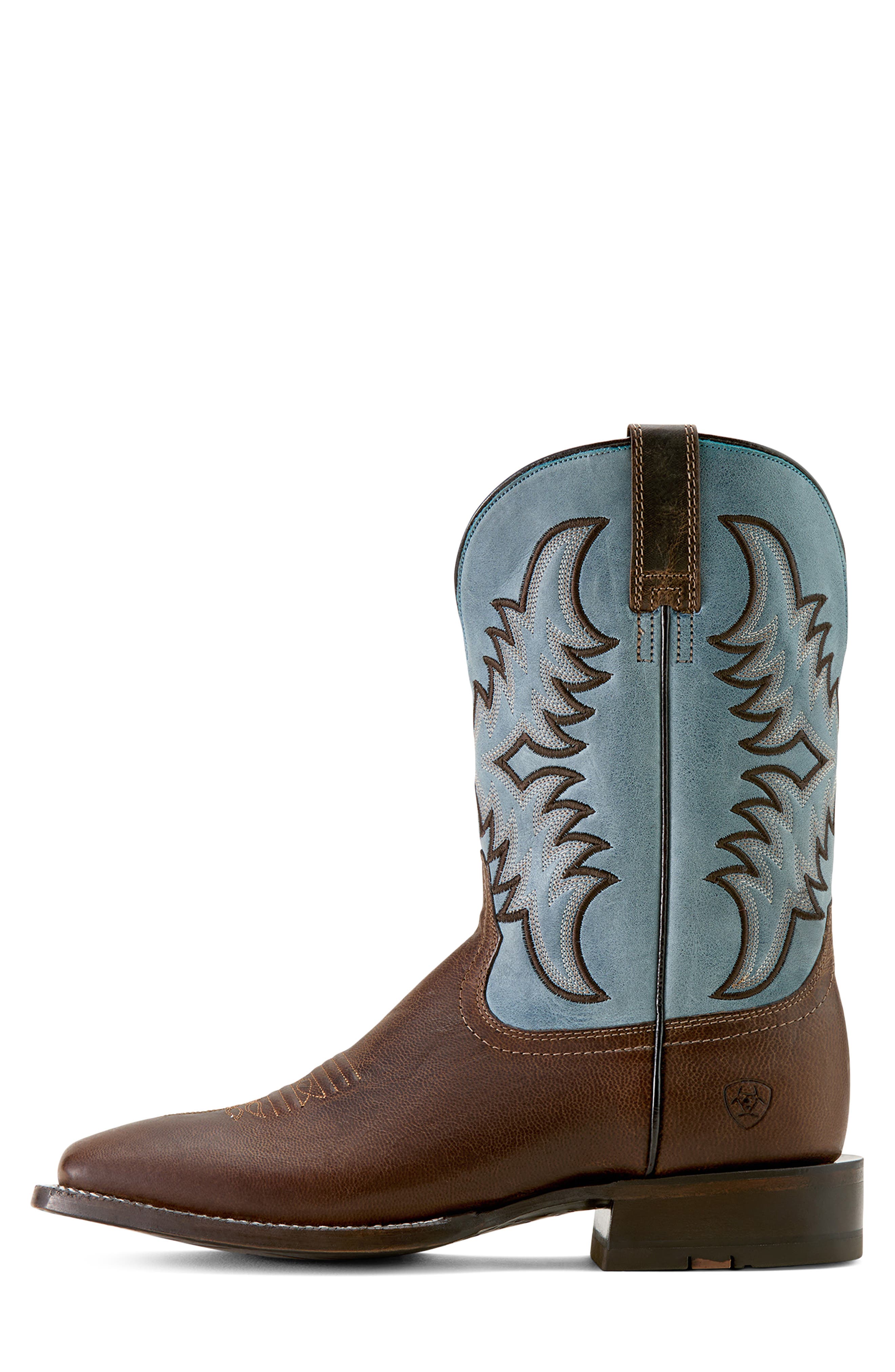 Cattle Creek Square Toe Western Boot, Alternate, color, BROWN