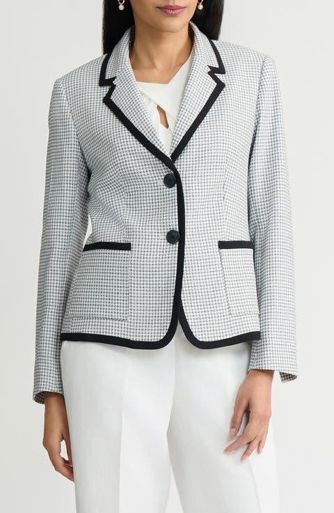 Contrast Detail Tweed Jacket