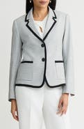 KASPER Contrast Detail Tweed Jacket