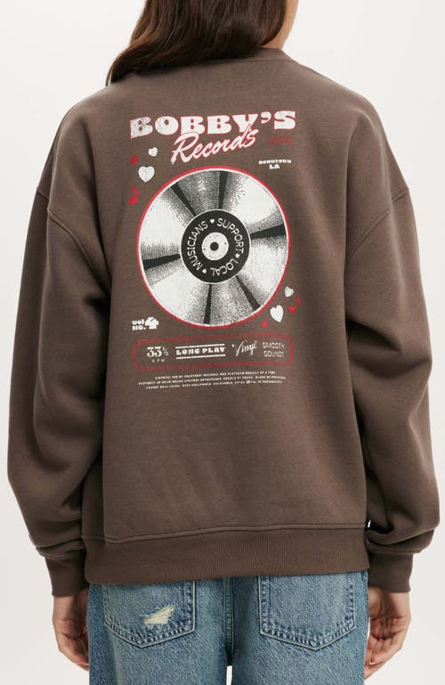 COTTON ON COTTON ON CLASSIC FLEECE GRAPHIC CREW SWEATSHIRT 
