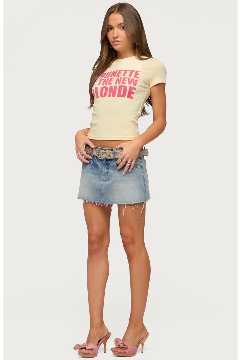Brunette Graphic T-Shirt, Alternate, color, LIGHT-YELLOW