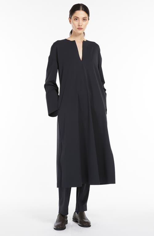 Mm Rapace Long Sleeve Jersey Shift Dress In Navy