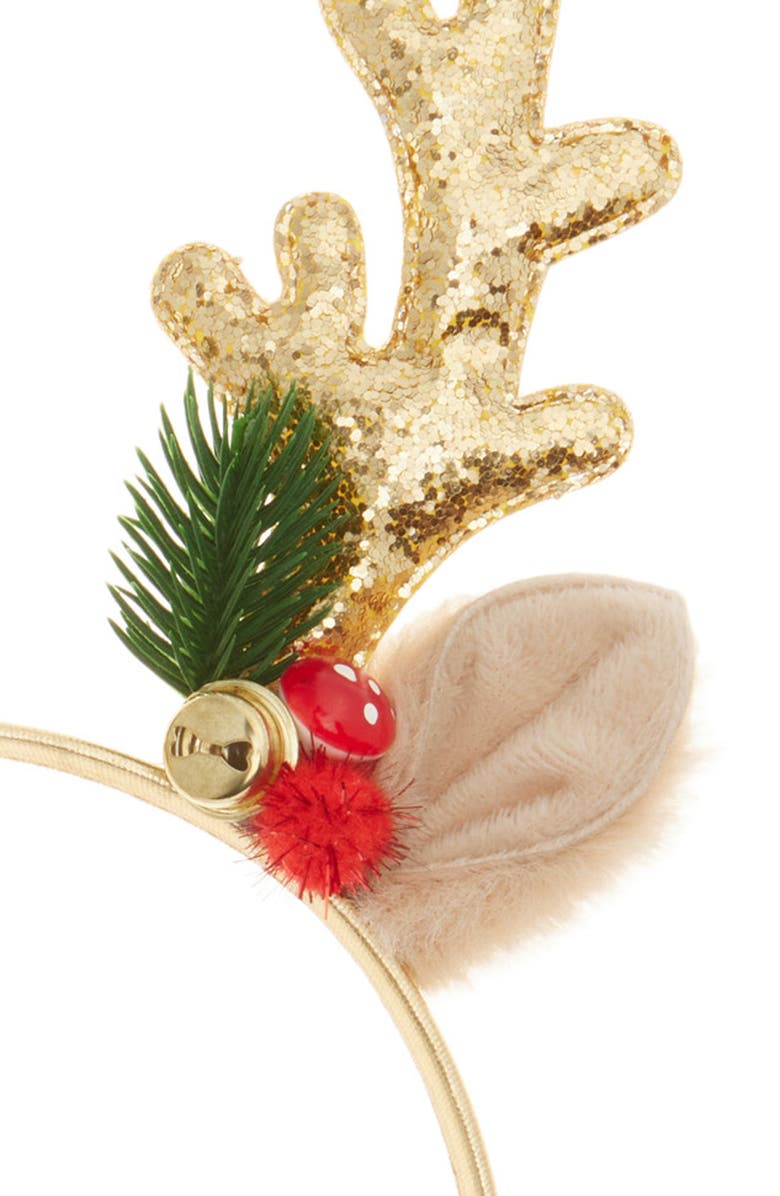 Cara Kids' Reindeer Assorted 3-Pack Headbands, Alternate, color, Gold Multi