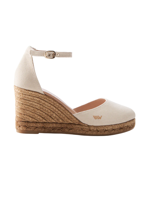 Viscata Estartit Canvas Espadrille Wedges In Beige