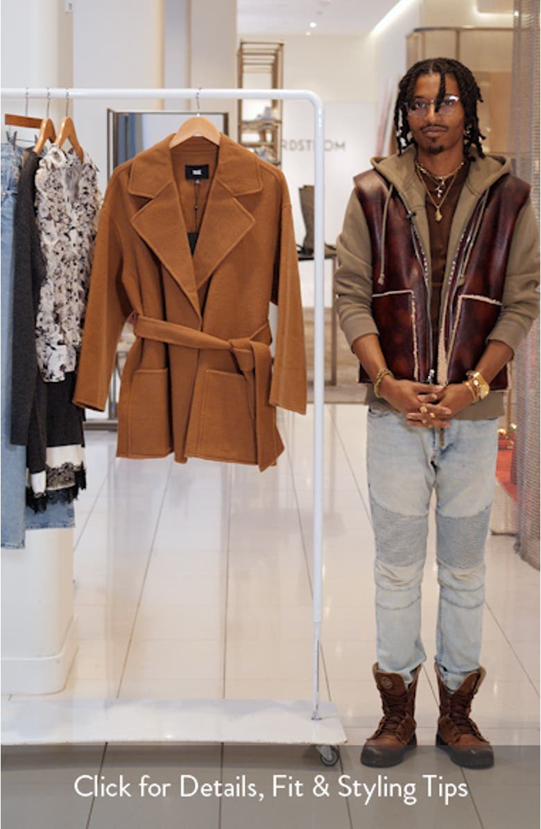 Connery Belted Wool Blend Coat, sales video thumbnail