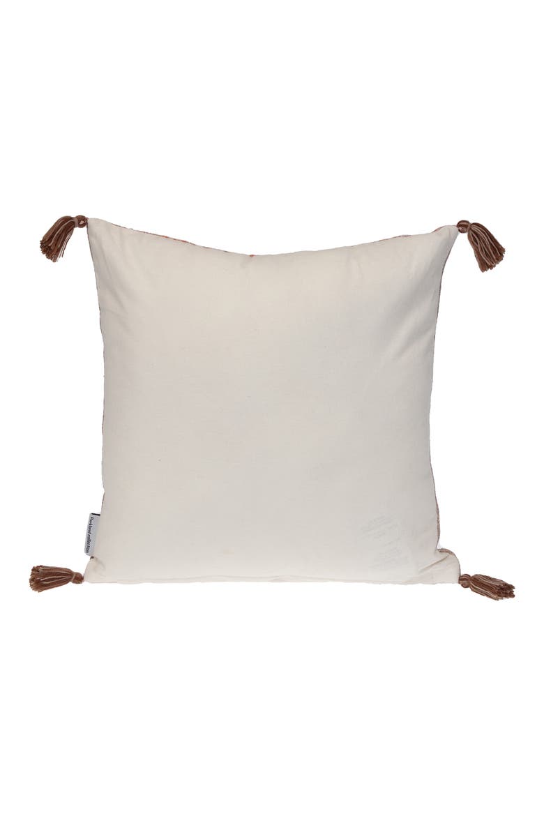Tassel Trim Square Accent Pillow, Alternate, color, PINK