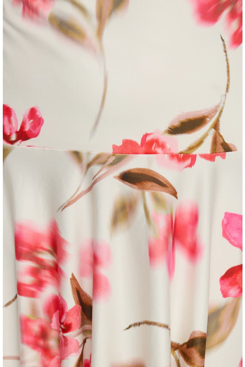 Loreza Asymmetric Halter Dress, Alternate, color, CREAM FLORAL