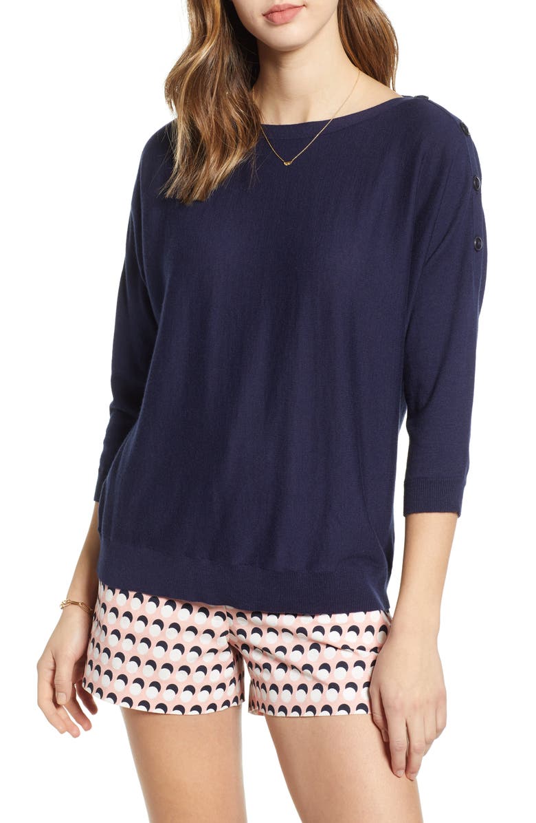 1901 Shoulder Button Detail Sweater, Main, color, 