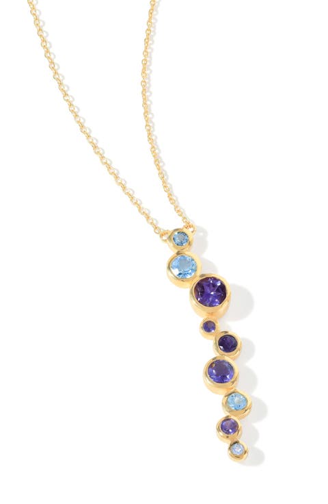 Iolite & Blue Topaz Pendant Necklace