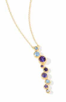 YS GEMS Iolite & Blue Topaz Pendant Necklace