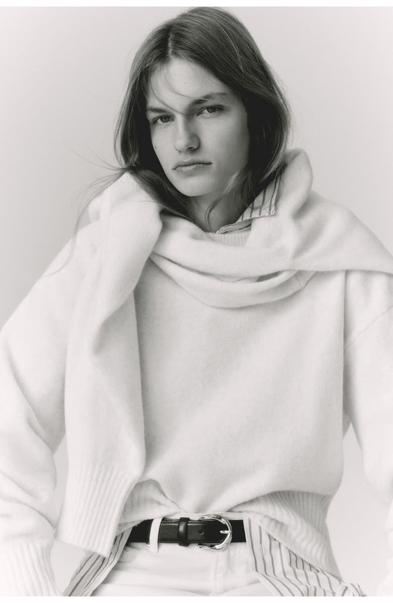 H&M Oversized Jumper, Alternate, color, Cream