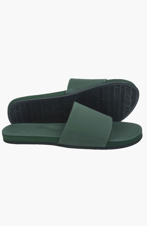 Indosole Responsibly-made Tire Sole Slide Sandals In Green