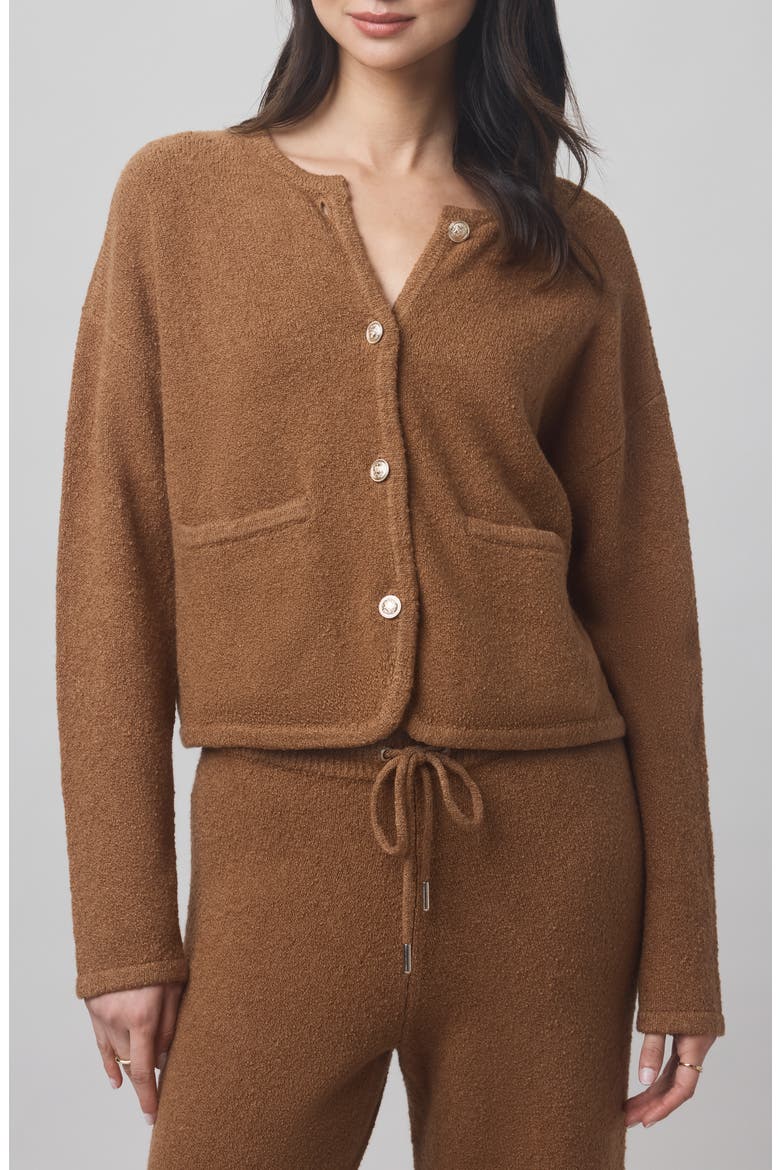 x @cellajaneblog Bouclé Cardigan, Main, color, CARAMEL