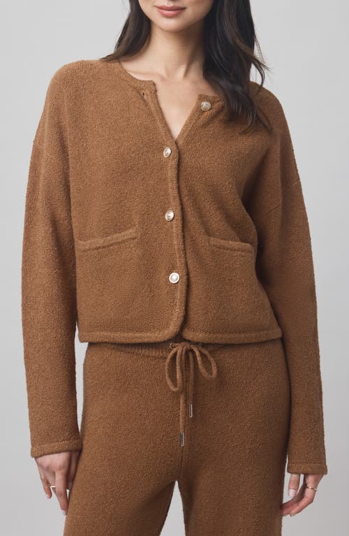Splendid X Cella Jane Button Up Cardigan Caramel In Brown