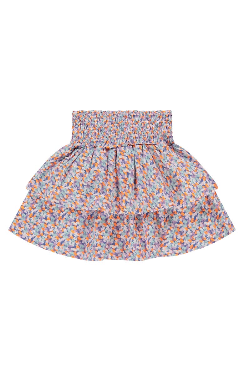 Stains and Stories by Babyface Bowtie Pasta Cinched Waist Tiered Skirt, Alternate, color, Blush