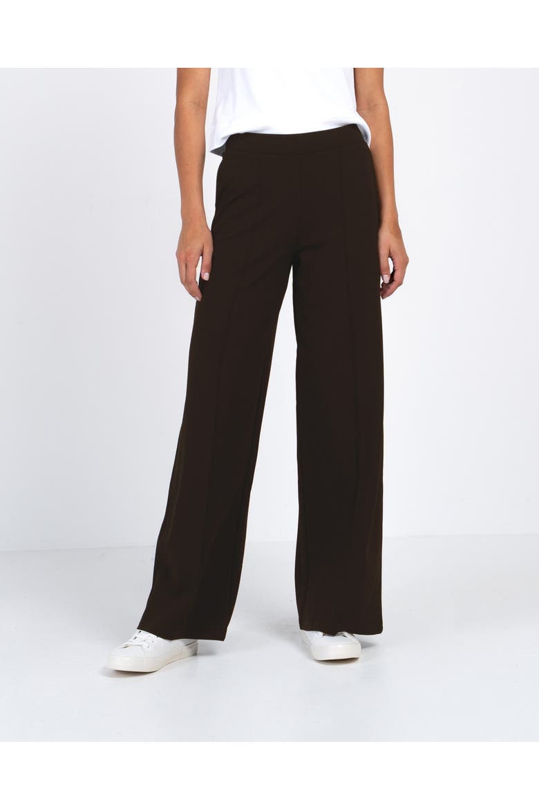 Ponte Wide Leg Pants, Main, color, Espresso