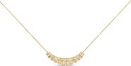 Haus of Brilliance Gold Vermeil 1/10 Cttw Diamond Bold Ribbed Pendant Necklace