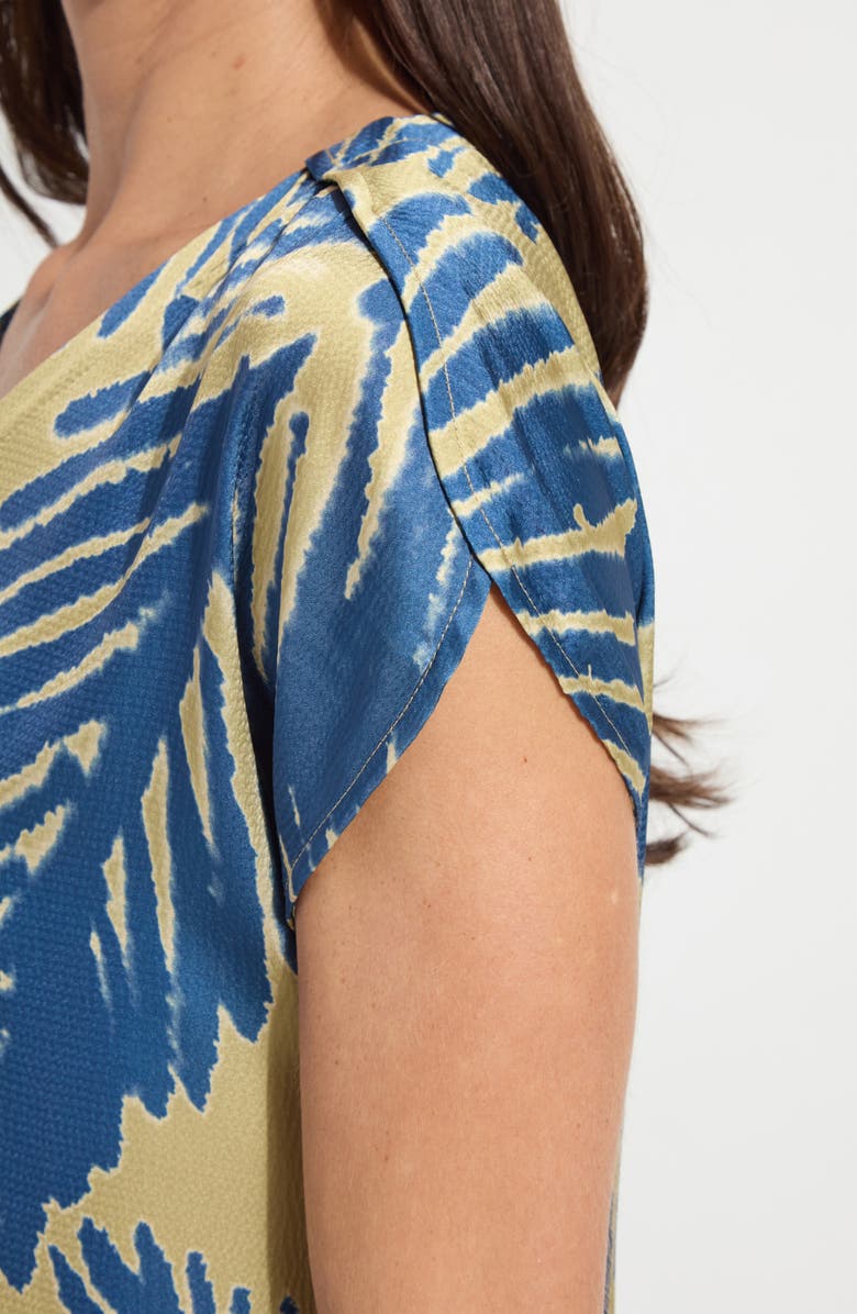 Lysse Catriona Tulip Sleeve Hammered Satin Top, Alternate, color,