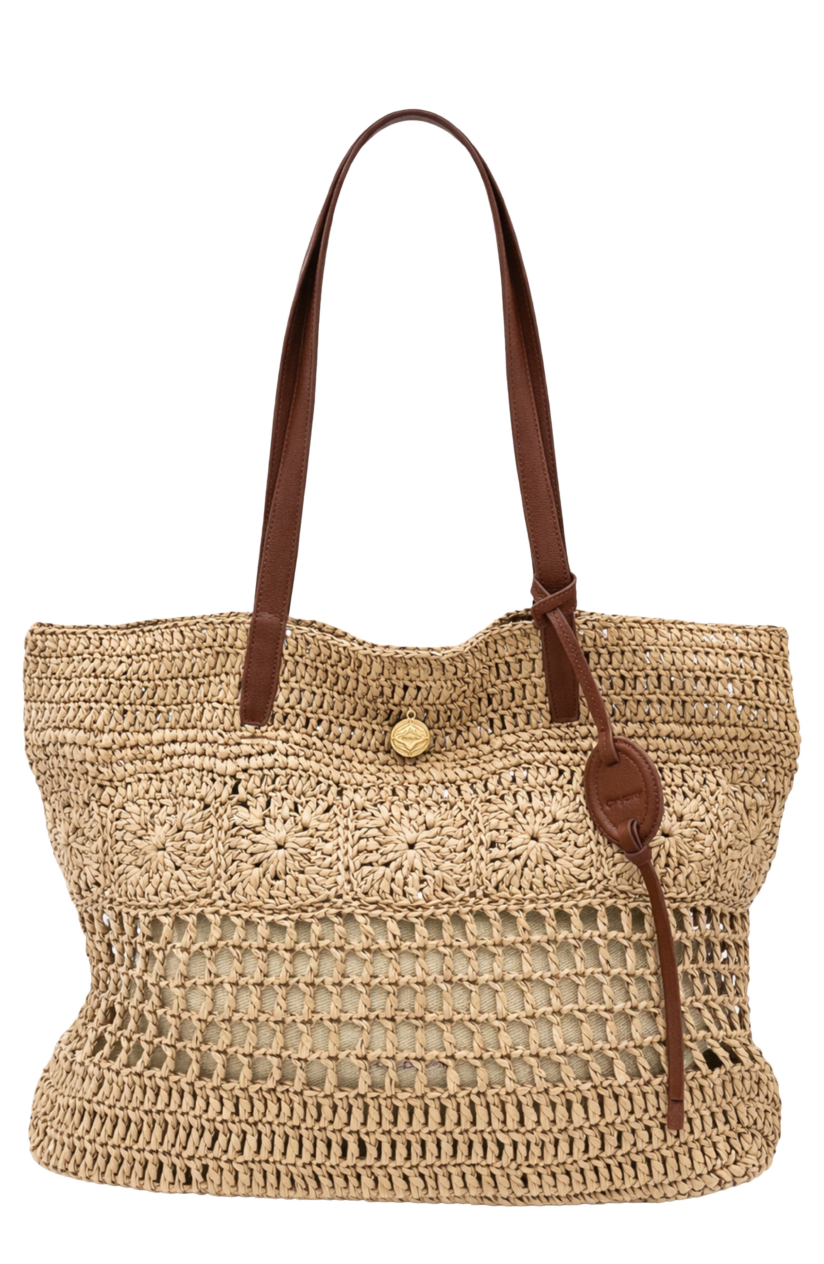 Oryany Margot Raffia Shopper Bag, Main, color, Natural