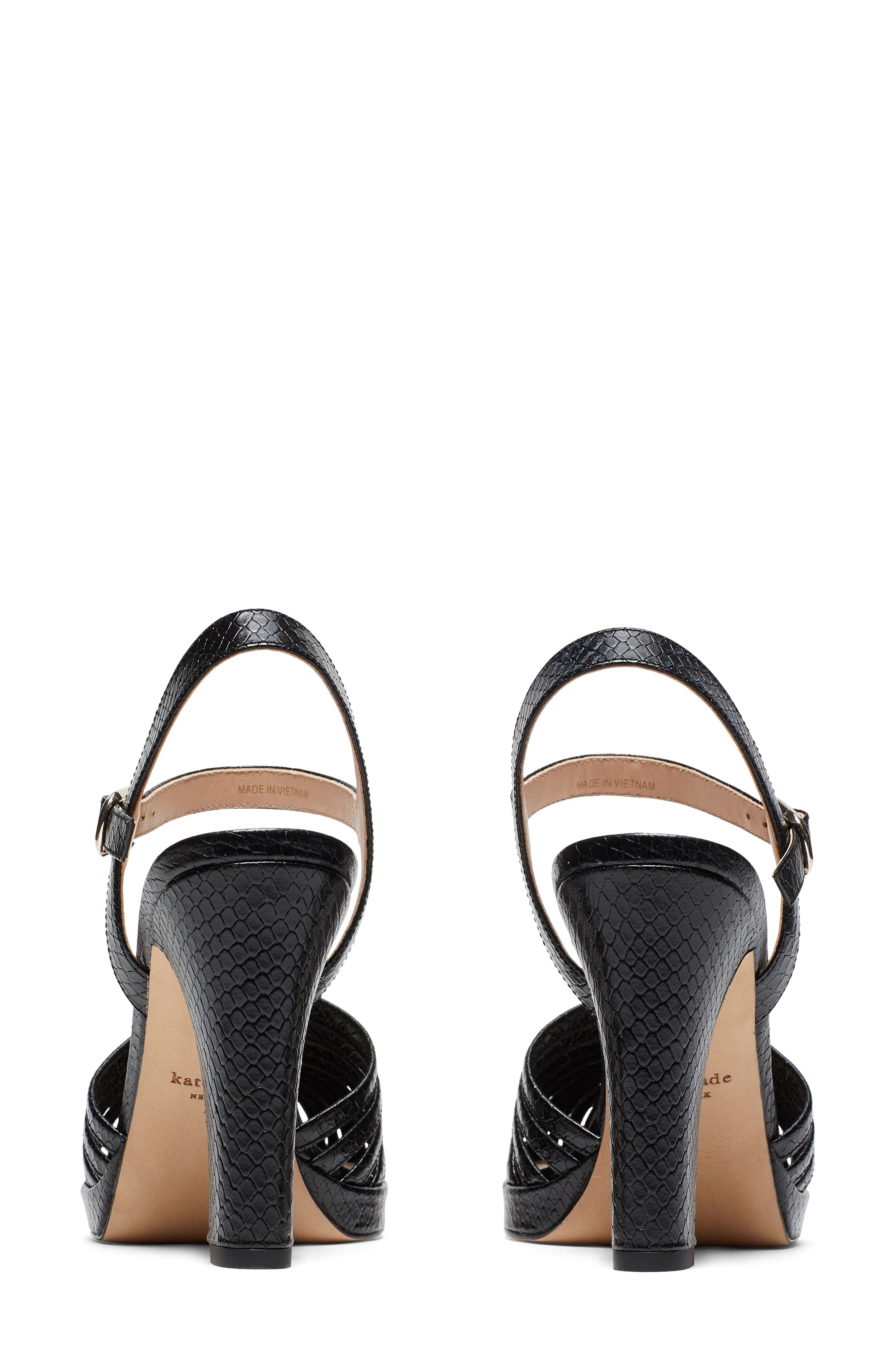 Kate Spade New York campania snakeskin embossed sandal, Alternate, color, 