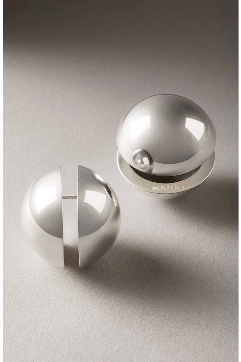 Sphere Earrings Silver, Main, color, Silver