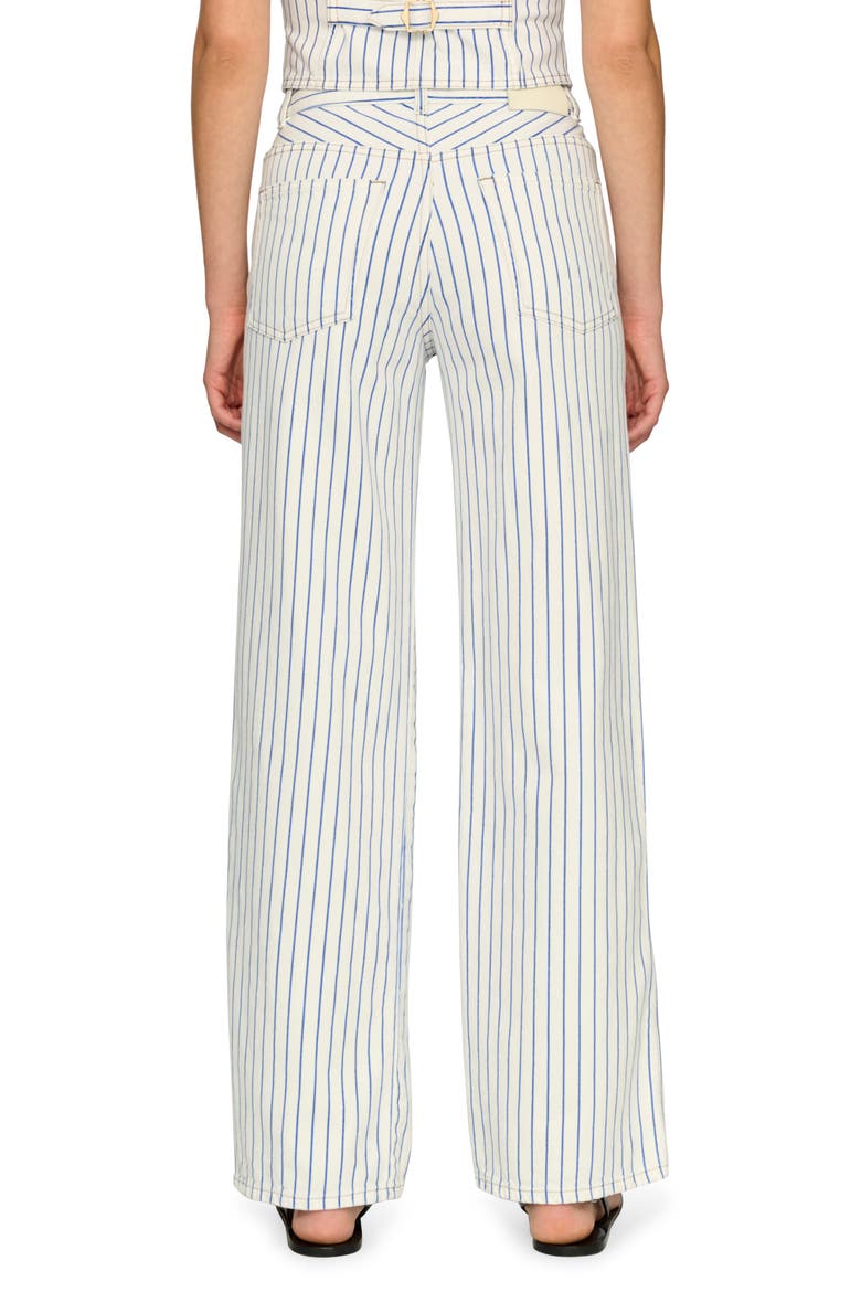 Gisele High Waist Wide Leg Jeans, Alternate, color, NAUTICAL STRIPE VINTAGE