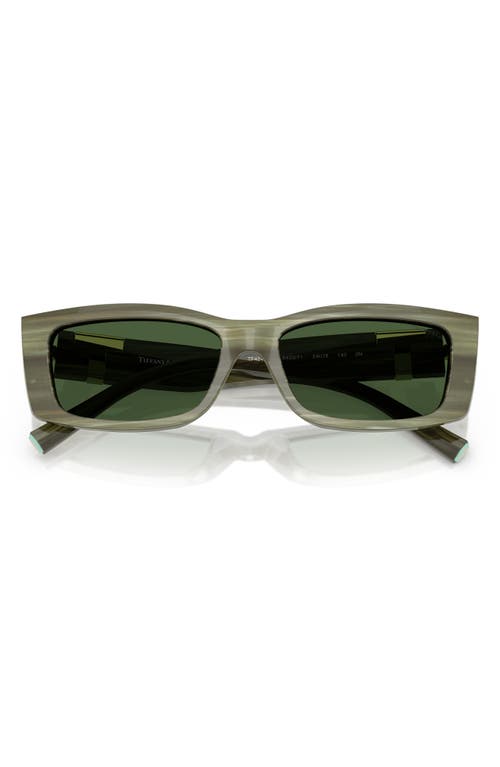 Tiffany & Co . 54mm Rectangular Sunglasses In Green