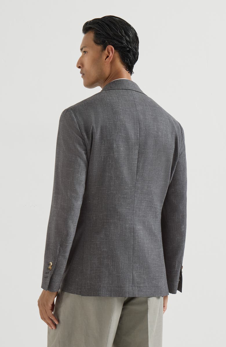Brunello Cucinelli Deconstructed blazer, Alternate, color, Dark Grey