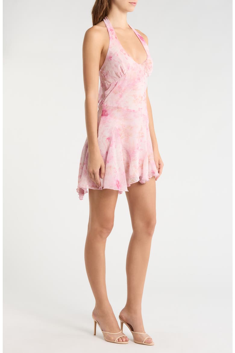 Valorie Halter Minidress, Alternate, color, PINK