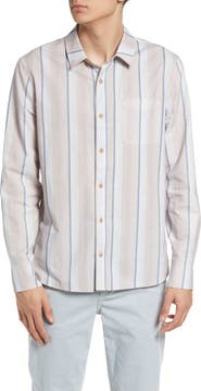 PAIGE Men's Cooper Stripe Cotton Button-Up Shirt