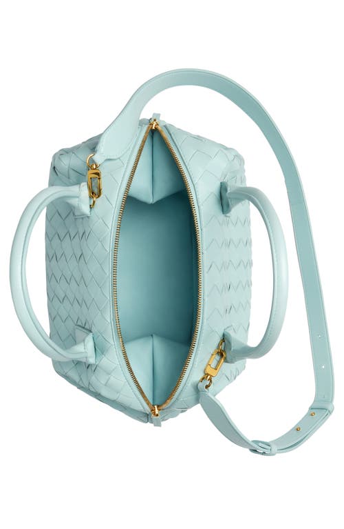 Bottega Veneta Bauletto Medium Intrecciato Top-handle Bag In Blue