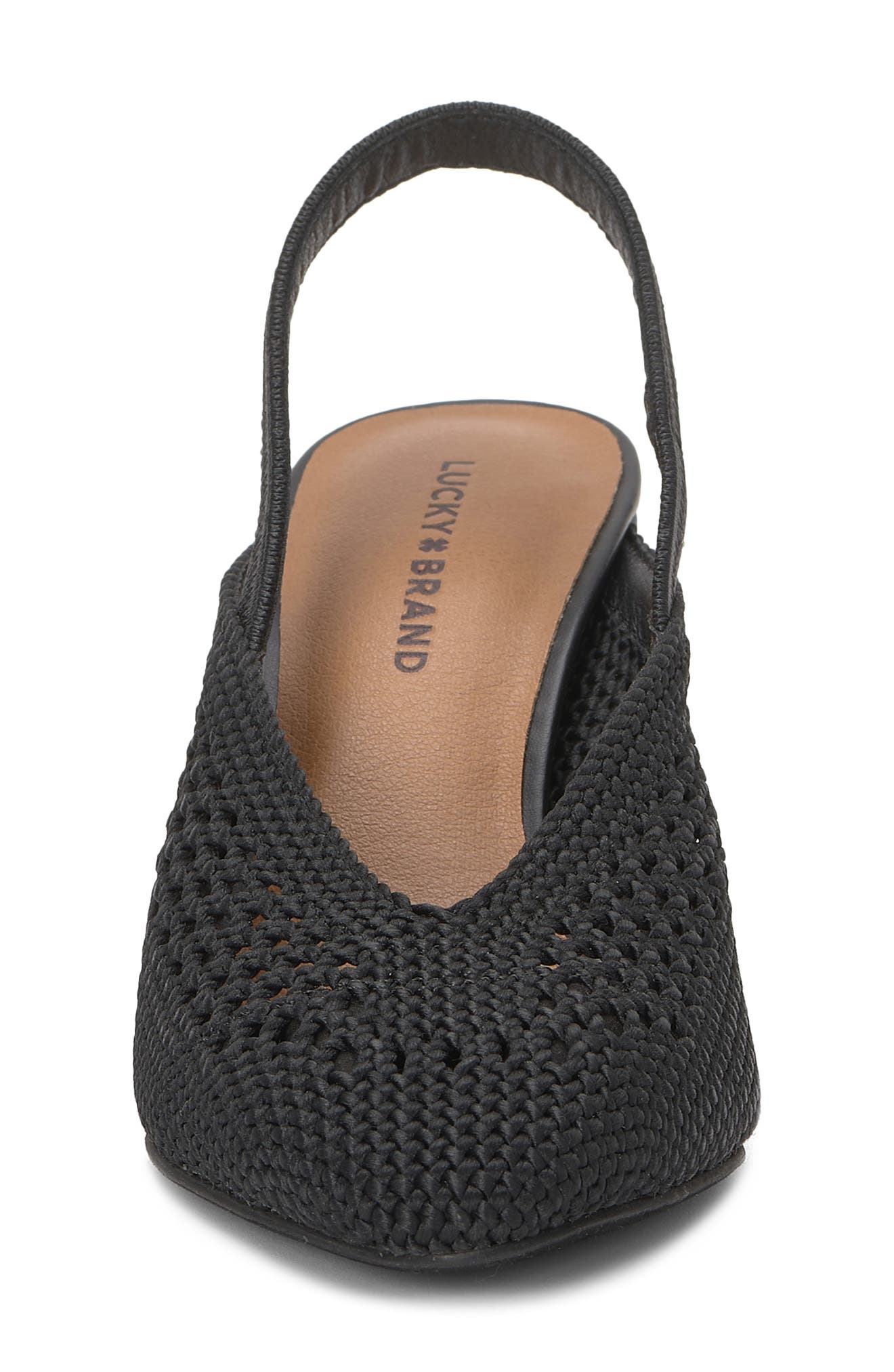 Lucky Brand Melony Slingback Pump, Alternate, color, Black Knit