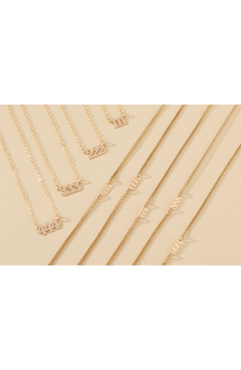 Set & Stones Angel Numbers Necklace, Alternate, color, Gold / 111