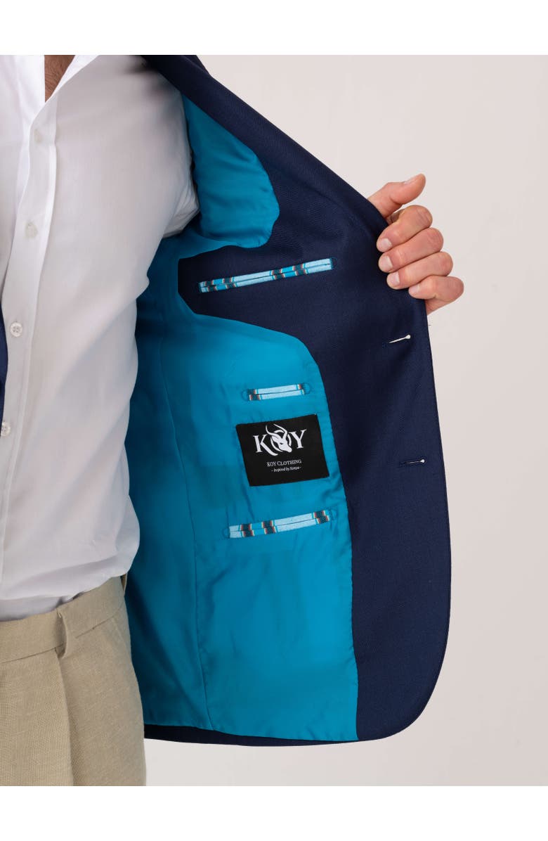 Koy Clothing Classic Tailored Wool Blazer, Alternate, color, Navy