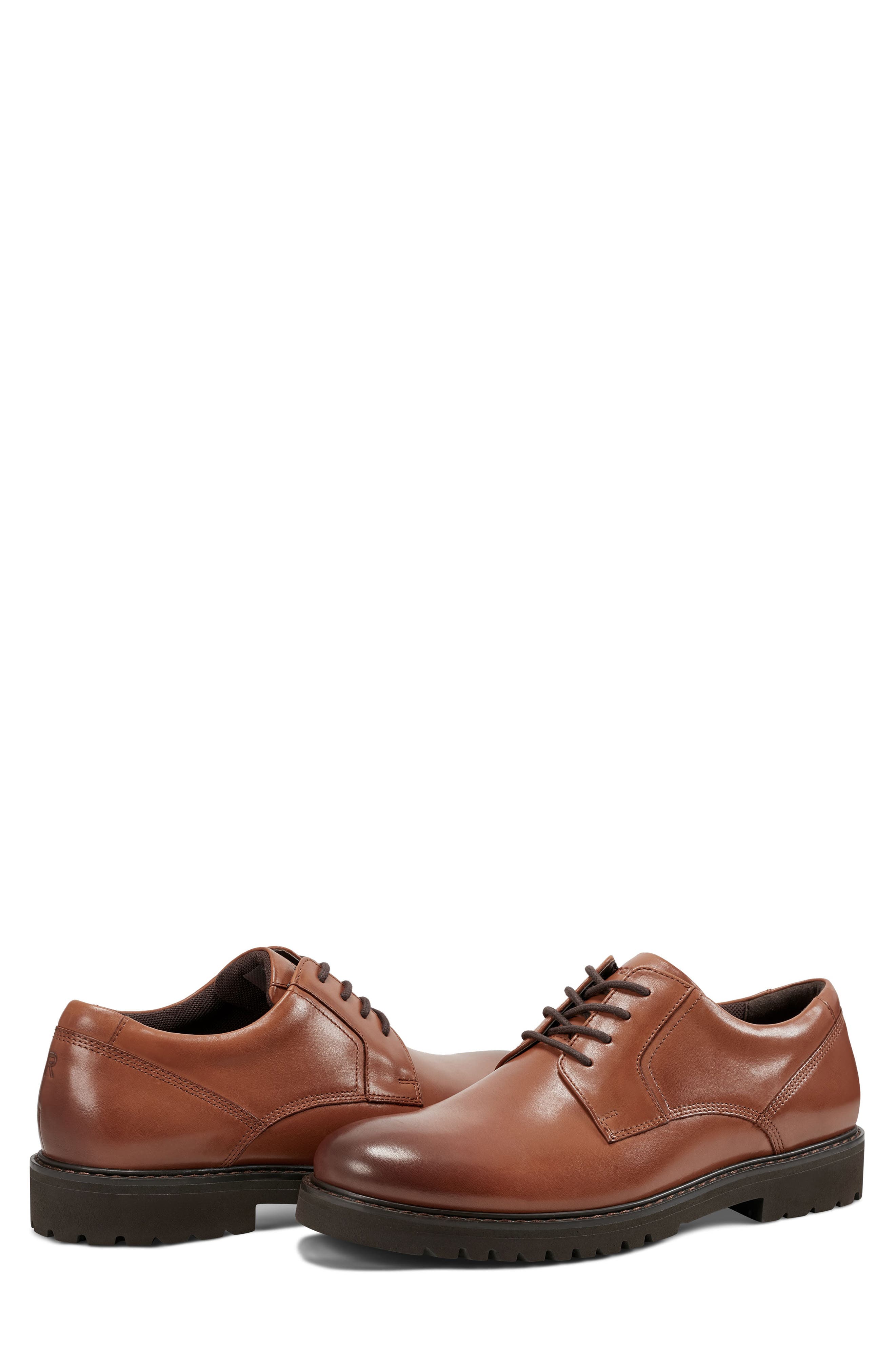Rockport Maverick Plain Toe Derby, Alternate, color, Medium Natural