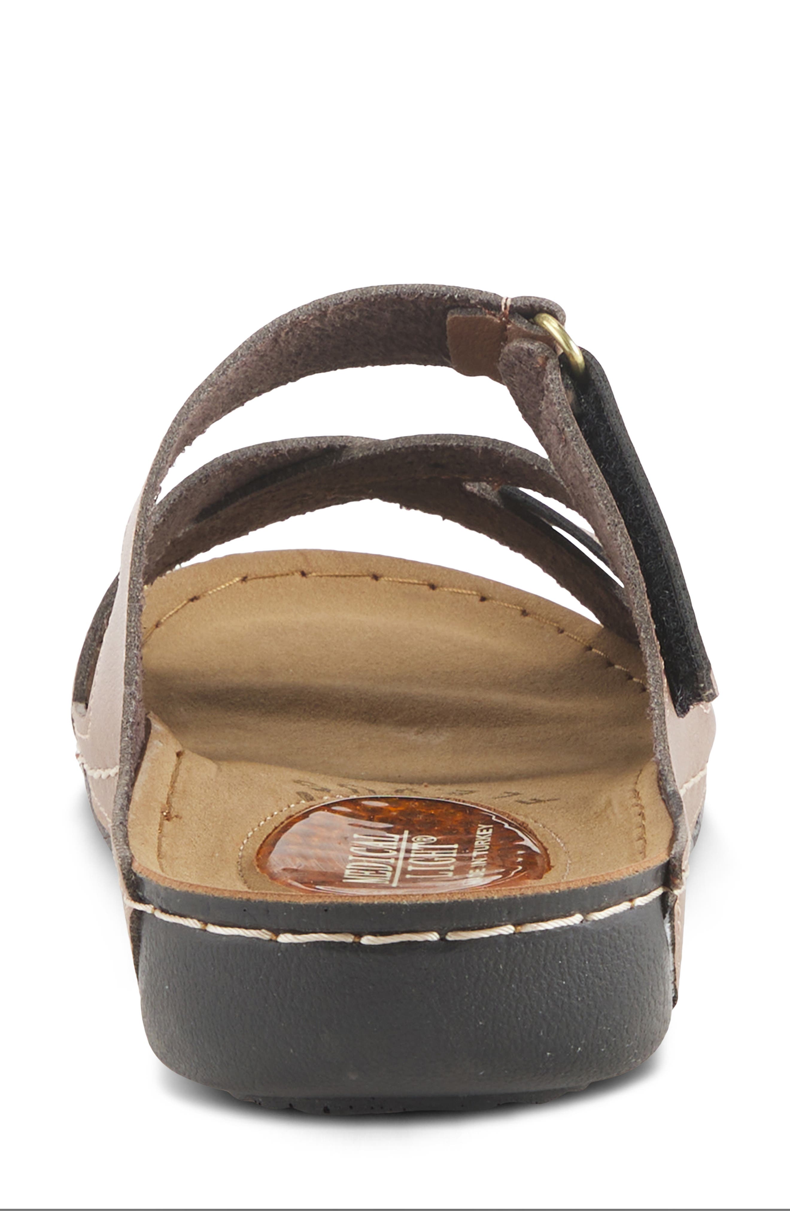 Flexus by Spring Step Karl Slide Sandal, Alternate, color, Bronze