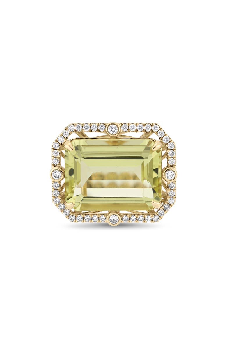 Bony Levy 18K Gold Iris Lemon Quartz & Diamond Statement Ring, Alternate, color, 